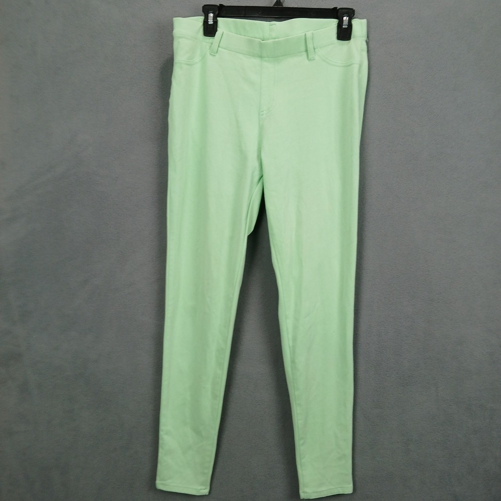 Faded Glory Faux Pants Womens L(12-14) Sweet Mint Stretch Skinny Leg Casual